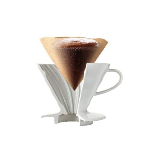 Hario 02 100-Count Coffee White Paper Filters, 3-Pack Set (Total of 300 Sheets)