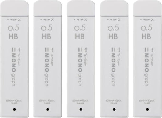 Tombow R5-MGHB72-5P Sharp Lead MONO Monograph MG 0.5mm HB Gray