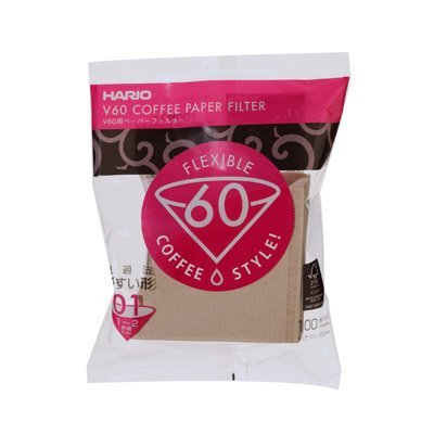 Hario 01 100-Count Coffee Natural Paper Filters, 3-Pack Set (Total of 300 Sheets)