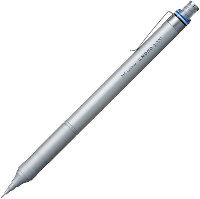 TOMBOW DPA-112A Mechanical Pencil, 0.5mm, MONO Monograph Fine (Wide Vision, Low Center of Gravity), Silver