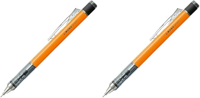 Tombow Mechanical Pencil 0.5mm MONO Graph (Shake to advance lead) Neon Orange DPA-134D