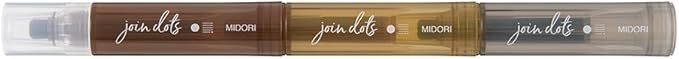 Midori 38139006 Joindots 3 Color Linked Mocha Rollerball Pen