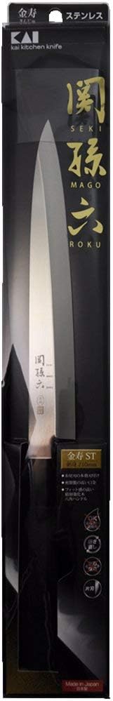 Kai SekiMagoRoku Stainless Steel Japanese Sushi Sashimi Knife (210 mm, Silver)