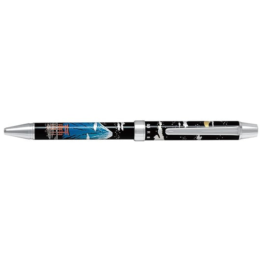 Pilot Makie Design Mt FujiMultifunctional Pen Emaki 2 Color 0.7 Mm Ballpoint Multi Pen 0.5 Mm Pencil - Moon & Mt. Fuji