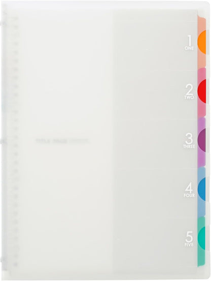 Maruman Loose Leaf Binder A4 Five Chart, 30 Holes, Clear F487
