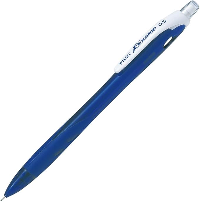 Pilot HRG100R10L Mechanical Pencil, Rex Grip, 0.5, Blue, 10 Count