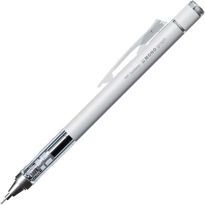 Tombow Pencil Mechanical Pencil 0.5mm MONO MONO Graph (Shake to advance lead) Neon White DPA-134A