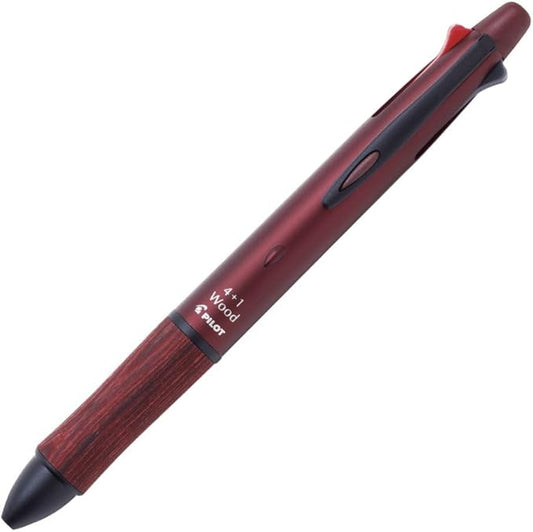 Pilot Composite Writing Utensil, 4+1 Wood, BO, Bordeaux