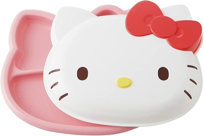 Skater LUPD2-A Die-Cut Lunch Plate with Lid Hello Kitty Snack Time Sanrio