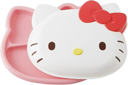 Skater LUPD2-A Die-Cut Lunch Plate with Lid Hello Kitty Snack Time Sanrio