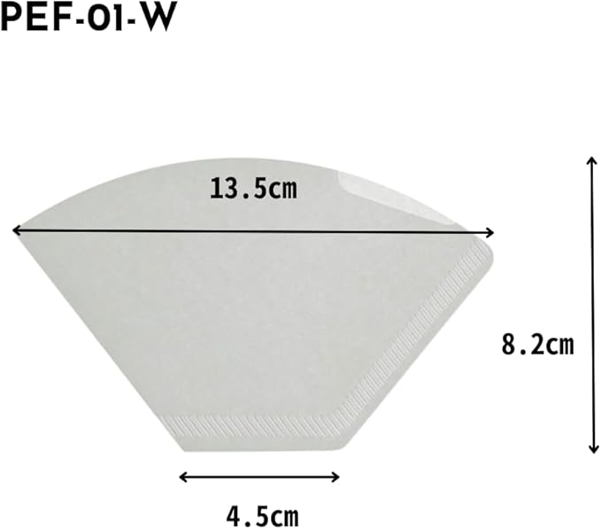 HARIO PEF-01-100W Pegasus Coffee Paper Filter, 01W, White, 1-2 Cups, 100 Pieces, Made in Japan