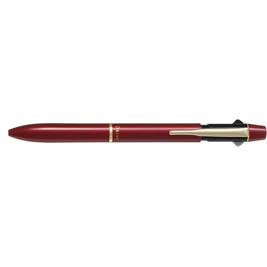 Pilot BKHD-250R-DR Multi-Pen 2+1 Acro Drive, Black/Red Ballpoint Pen & 0.5mm Mechanical Pencil, Deep Red