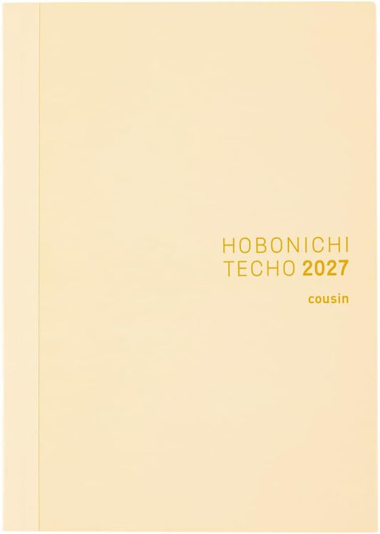 Hobonichi 2027, Main Unit, Cousin English Version (A5 / 1 Page per Day  / January / Monday)