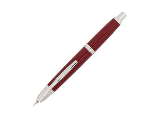 Pilot Vanishing Point Collection Retractable Fountain Pen, Red with Rhodium Accents, Blue Ink, Broad Nib (60344)