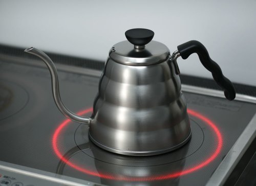 Hario Gooseneck Coffee Kettle 'Buono', Stovetop, 1.2L, Stainless Steel, Silver