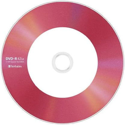 Verbatim  DHR47JM10V1 Single Recording DVD-R, 4.7 GB, 10 Sheets, 5 Color Discs, Single Side, 1 Layer, 1-16x Speed