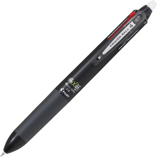 Pilot 4 Color Erasable Ballpoint Pen, FriXion Ball 4, 0.5, Black, LKFB-80EF-B