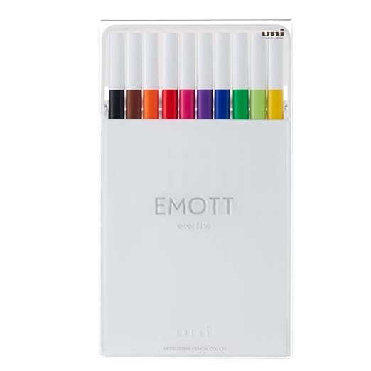 Uni Mitsubishi Water-Based Pen EMOTT 10 Color PEM-SY10C.No1