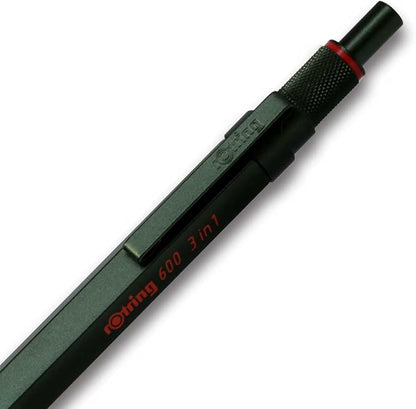 Rotring Multi Pen Camouflage Green 600 3 in 1 2159368 rOtring Mechanical Pencil Fine Writing Stationery German Drafting Pen Professional Ballpoint Pen