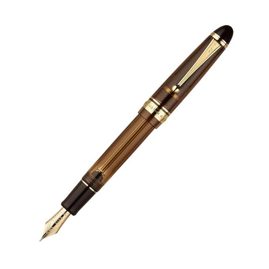 Pilot Custom 823 Transparent Brown Fountain Pen with Ink Medium Nib
