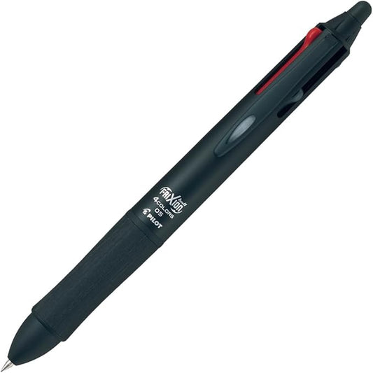 Pilot Friction Series Ballpoint Pen, 4 Pen Colors, 0.02 inches (0.5 mm), Black Exterior