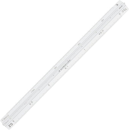 JCB-233AZ Staedtler Ruler, Triangular Scale, Aluminum, Architecture, 987, 15-13 & Tombow Pencil, Eraser, Mono Zero, Square Type, Refill Eraser Included