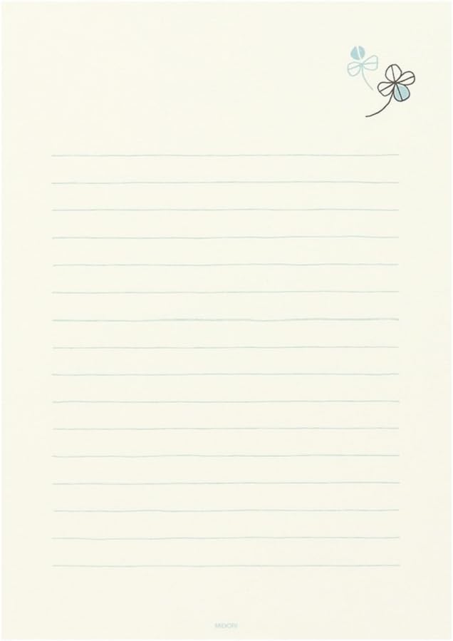 Midori Letter Paper, Happy Clover Pattern 20463006