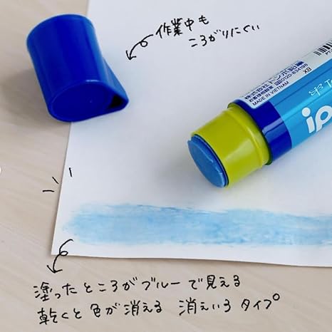 TOMBOW PT-TCIM01-12P Stick, Glue Stick, Elementary School Students, Ippo (Easy to Open Cap & Fade Color) 12 Pieces
