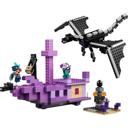 Lego Minecraft The Ender Dragon and the End Ship, Action Toy and Explorer Set, Video Game Building Kit, Adventure Playset, Gift for Boys and Girls from 8 Years 21264