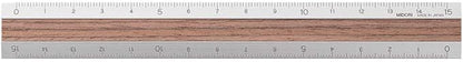 Midori Aluminum & Wood Ruler, 6 Inches (15 cm), Black