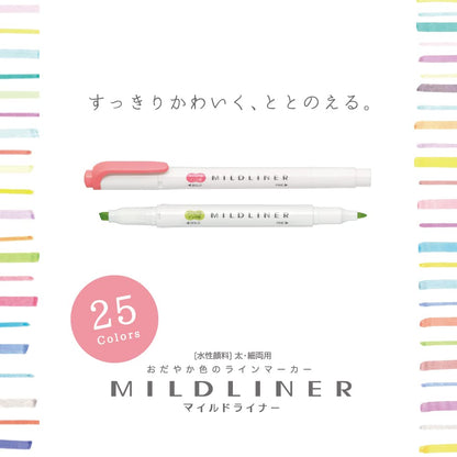 Zebra Highlighter Mildliner,5 Color Set (Wkt7-5C),Multi-coloured