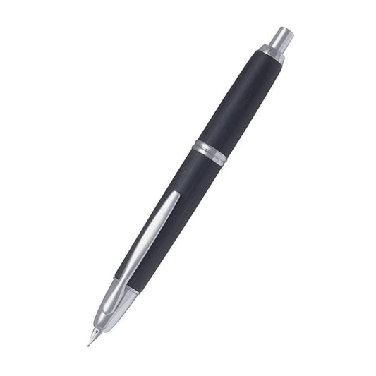 Pilot Fountain Pen, Capless Wood Shaft, Black, Medium Point