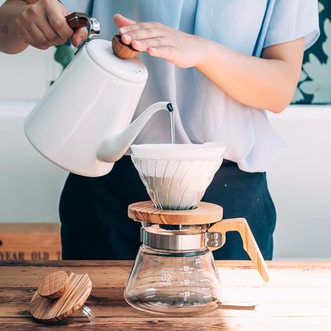 Hario VCWN-60-OV V60 Coffee Server, 600 ml, Olive Wood