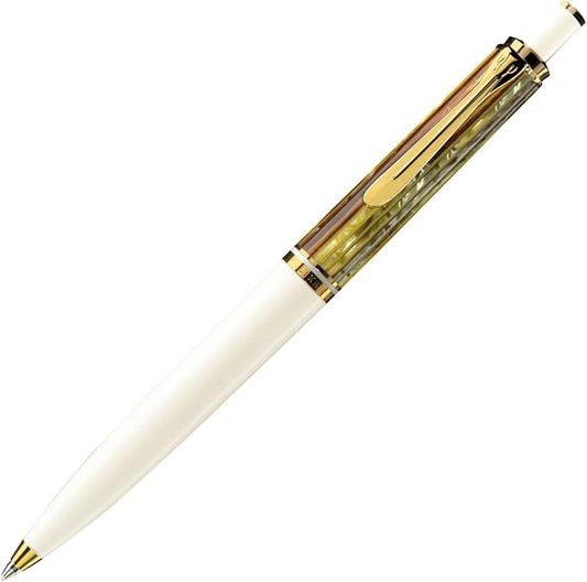 Pelikan K400 Ballpoint Pen, White Tortoise, Oil-based, Genuine Import
