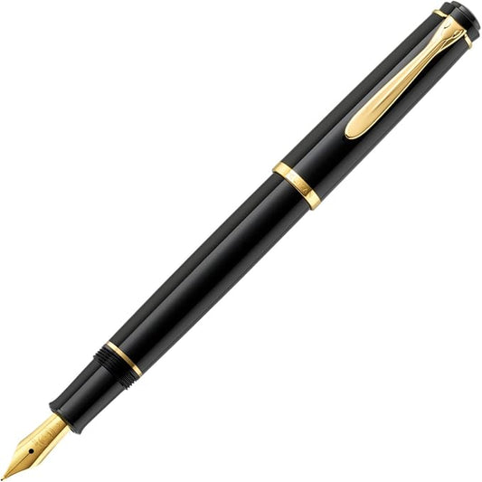 Pelikan Fountain Pen, F, Fine Point, Black, Classic P200
