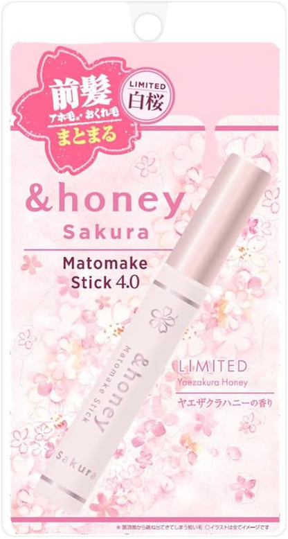 & Honey Matomake Stick Limited Sakura "White Cherry Blossom" 0.3 oz (9 g), Yaezakura Honey Fragrance (2024 Limited)