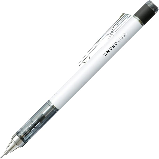 Tombow Pencil Mechanical Pencil 0.5mm MONO MONO Graph (Shake to advance lead) Neon White DPA-134A
