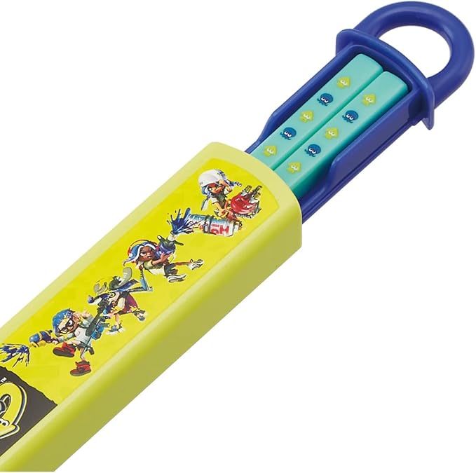 Skater ABS2AMAG-A Chopsticks 6.5 inches (16.5 cm) Chopsticks Case Set, Splatoon 3, For Kids, Antibacterial, Made in Japan