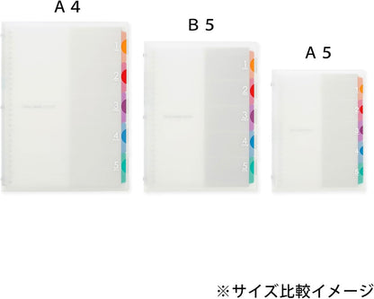 Maruman Loose Leaf Binder A4 Five Chart, 30 Holes, Clear F487