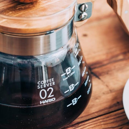 Hario VCWN-60-OV V60 Coffee Server, 600 ml, Olive Wood
