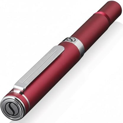 Scriveiner Old Version Red Rollerball EDC Luxury Pen, Stunning Pocket Pen with Chrome Finish, Cool Writing Pen, Best Pen Gift for Men & Women, German Schmidt Refill, Nice Present