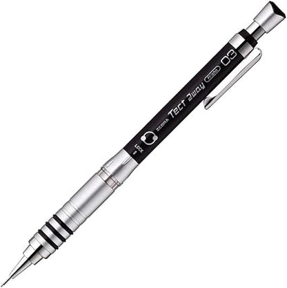 ZEBRA Mechanical Pencil, Tect 2 Way, 0.3mm, Silver Body (MAS41-S)