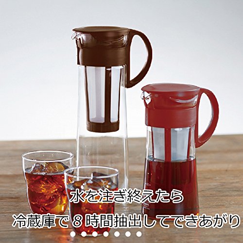Hario Mizudashi Cold Brew Coffee Pot, 600 ml, Red, Glass