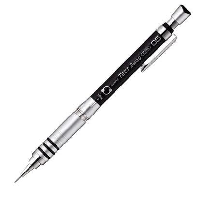 Zebra Mechanical Pencil, Tect 2 Way, 0.5mm, Silver Body (MA41-S)