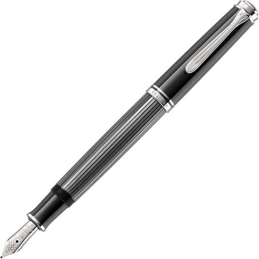Pelikan M605 Fountain Pen, EF Fine Point, Souveline, Black Stripe