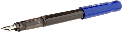 Pilot Kakuno Medium-Nib Fountain Pen, Black Body with Light Green Cap (FKA-1SR-LGM)