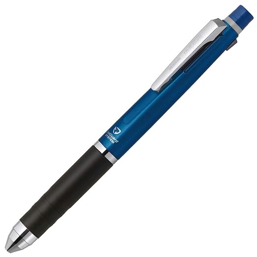 Zebra Multifunctional Item Delguard+2C, 2 Color 0.7mm Emulsion Ink Multi Bollpoint Pen + 0.5mm Pencil, Blue Body (P-B2SA85-BL)