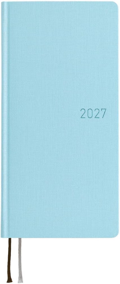 Hobonichi Planner, 2027 Weeks, Colors/Seagrass, From January, Weekly Notebook, Weekly Left