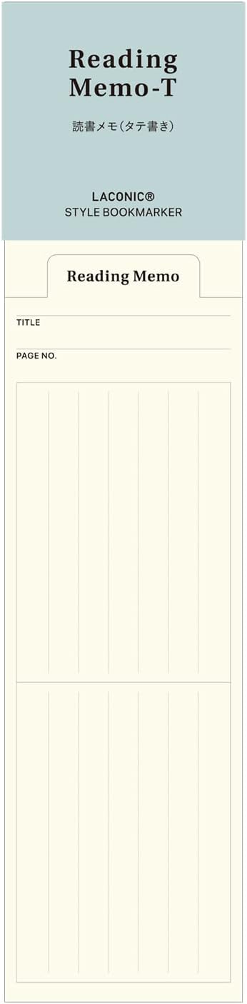 Laconic LGF17-30 Bookmarker Memo, Reading Notes, Vertical Writing, Style Note