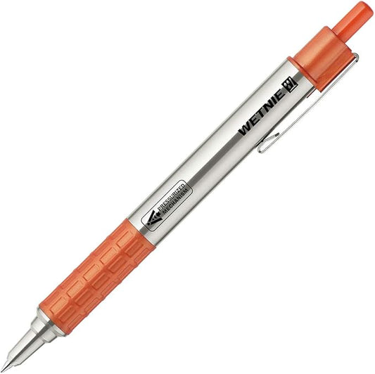 ZEBRA P-BA100-OR Oil-based Ballpoint Pen, Wet Knee, 0.7mm, Orange Axis, Black Ink